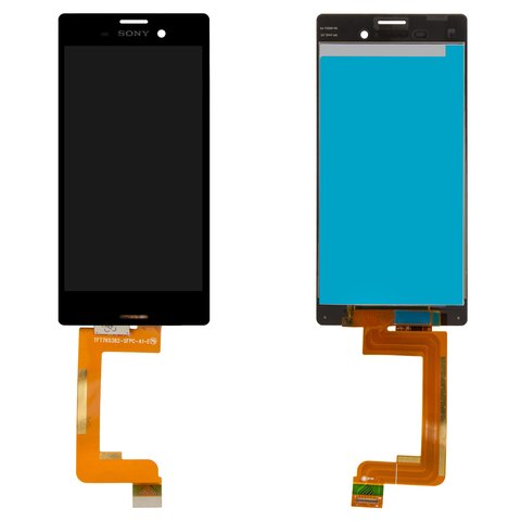 Дисплей для Sony E2303 Xperia M4 Aqua LTE, E2306 Xperia M4 Aqua, E2312 Xperia M4 Aqua Dual, E2333 Xperia M4 Aqua Dual, E2353 Xperia M4 Aqua, E2363 Xperia M4 Aqua Dual, черный, без рамки, Сopy