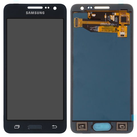 Дисплей для Samsung A300 Galaxy A3, чорний, без регулювання яскравості, без рамки, Сopy, TFT 