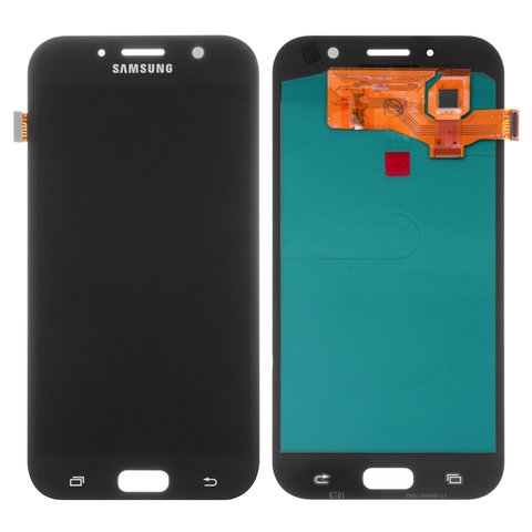 Дисплей для Samsung A720 Galaxy A7 2017 , черный, без рамки, High Copy, с широким ободком, OLED 