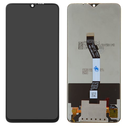 Дисплей для Xiaomi Redmi Note 8 Pro, чорний, без рамки, Оригінал переклеєне скло , M1906G7I, M1906G7G