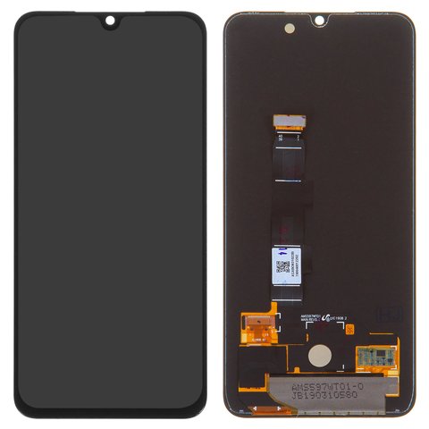 Дисплей для Xiaomi Mi 9 SE, чорний, без рамки, Оригінал переклеєне скло , M1903F2G