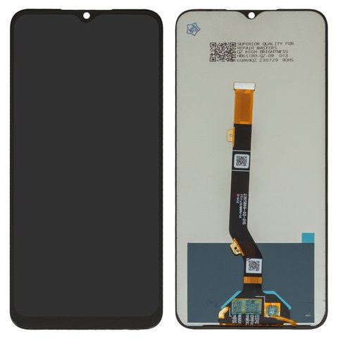 Дисплей для Tecno Spark 8P, Spark 8T, черный, без рамки, High Copy, KG7H, KG7, KG7n, KG6p, #15 3242a 11092 38, TXDI660JBRPU 16