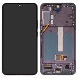 Дисплей для Samsung S906B Galaxy S22 Plus 5G, чорний, з рамкою, High Copy, original LCD size, (OLED)