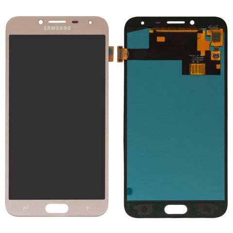 Дисплей для Samsung J400 Galaxy J4 2018 , золотистый, без рамки, High Copy, с широким ободком, OLED 