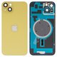 Задня панель корпуса для iPhone 14 Plus, жовта, із склом камери, Original (PRC), yellow