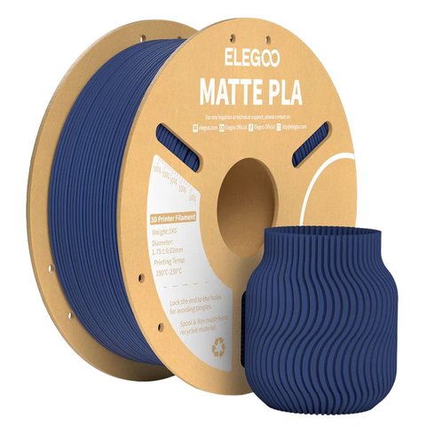 Філамент ELEGOO PLA MATTE, темно синій navy blue , 1 кг