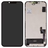 Дисплей для iPhone 14, чорний, з рамкою, High Copy, без мікросхеми, (OLED), GX OEM hard