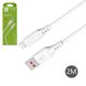 USB кабель SkyDolphin S61LB, USB тип-A, Lightning, 200 см, 2,4 А, белый