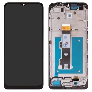 Дисплей для Motorola Moto E22, Moto E22i, черный, с рамкой, High Copy, XT2239