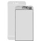 Housing Glass compatible with iPhone 8 Plus, (with frames, white)