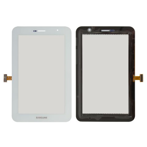 Touchscreen compatible with Samsung P6200 Galaxy Tab Plus, white 