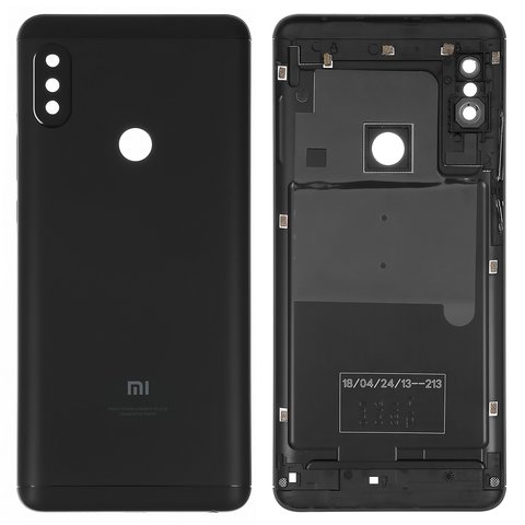 Housing Back Cover compatible with Xiaomi Redmi Note 5, Redmi Note 5 Pro, black 