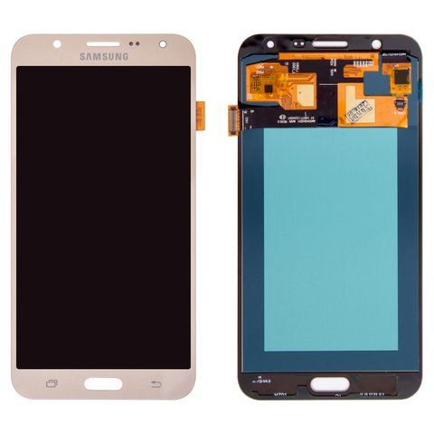 Pantalla LCD puede usarse con Samsung J700 Galaxy J7, dorado, sin marco, High Copy, OLED 