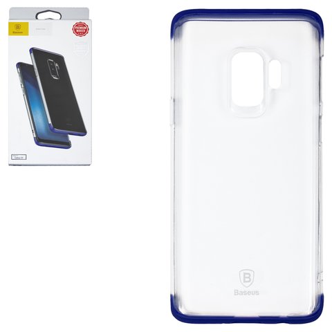Case Baseus compatible with Samsung G960 Galaxy S9, dark blue, transparent, silicone  #WISAS9 YJ03