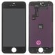LCD compatible with Apple iPhone 5S, iPhone SE, (black, with frame, AAA, with camera and proximity sensor plastics)