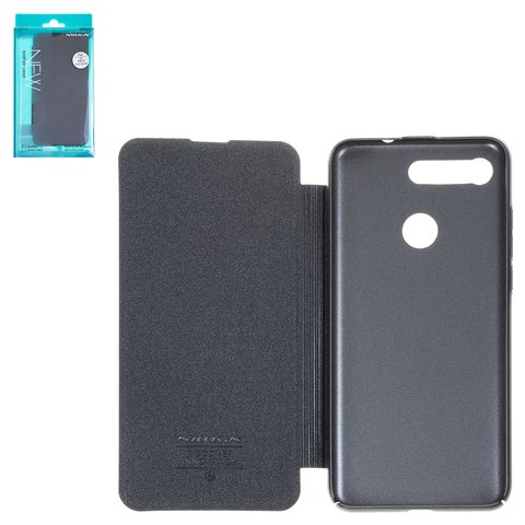 Case Nillkin Sparkle laser case compatible with Huawei Honor V20, black, flip, PU leather, plastic  #6902048172258
