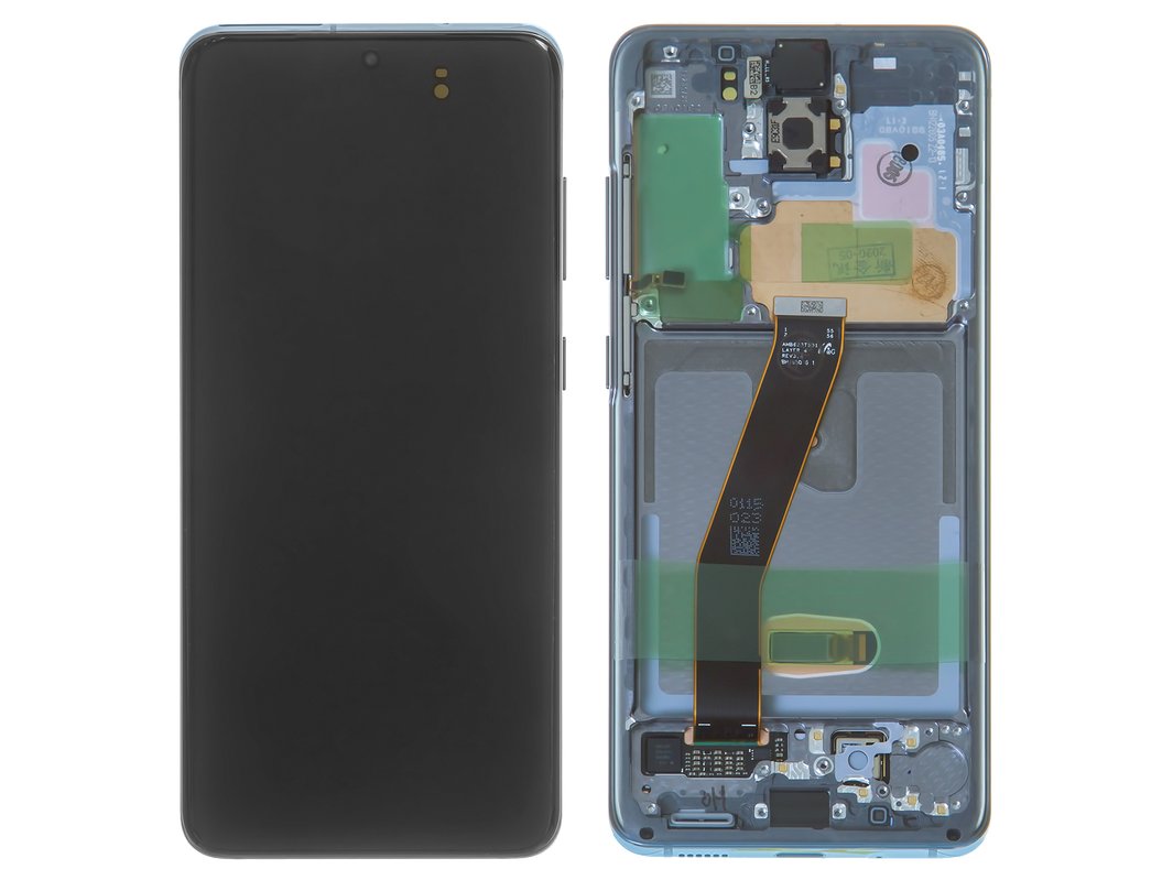 Дисплей для Samsung G980 Galaxy S20, G981 Galaxy S20 5G, синий, с рамкой,  Original (PRC), cloud blue - All Spares