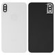 Housing Back Cover compatible with iPhone XS, (white, with camera lens, small hole)