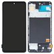 LCD compatible with Samsung A515 Galaxy A51, (black, with frame, High Copy, with wide edge, (OLED))