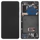 LCD compatible with Samsung G991 Galaxy S21 5G, (gray, with frame, Original (PRC), phantom gray)