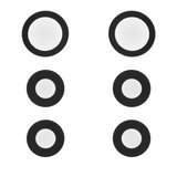 Vidrio de cámara puede usarse con iPhone 12 Pro, negro, sin marco, juego de 3 uds.
