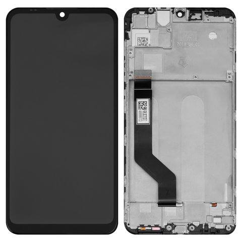 LCD compatible with Xiaomi Mi Play, black, with frame, original change glass  , M1901F9E 