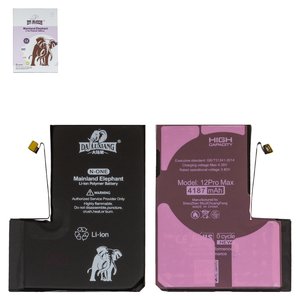 Battery Da Luxiang compatible with Apple iPhone 12 Pro Max, Li ion, 3.8 V, 4187 mAh, High Capacity, original IC 