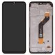LCD compatible with Tecno Spark 8C, (black, with frame, Original (PRC), KG5k, KG5j) #FPC6605-2
