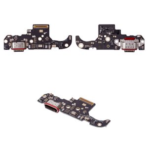 Шлейф для Motorola Moto G75, коннектора зарядки, с компонентами, Original PRC , плата зарядки