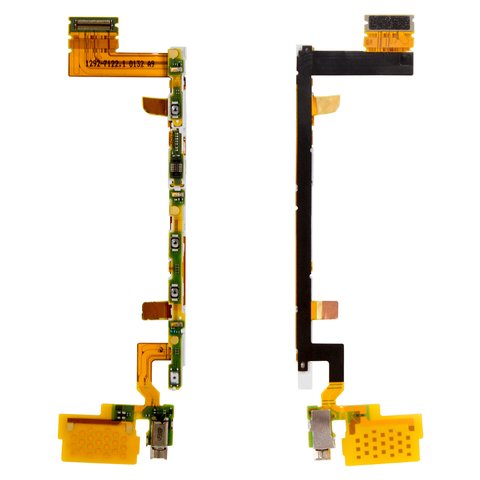 Flat Cable compatible with Sony E6603 Xperia Z5, E6653 Xperia Z5, E6683 Xperia Z5 Dual, start button, with components 