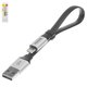 Charging Cable Baseus Nimble, (USB type-A, Lightning, 23 cm, 2 A, silver) #CALMBJ-0S
