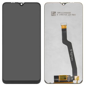 LCD compatible with Samsung A105 Galaxy A10, M105 Galaxy M10, black, without frame, High Copy 