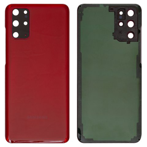 Housing Back Cover compatible with Samsung G985 Galaxy S20 Plus, G986 Galaxy S20 Plus 5G, red, with camera lens, aura red