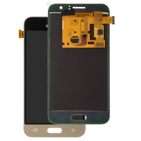 Pantalla LCD puede usarse con Samsung J120 Galaxy J1 2016 , dorado, con ajuste de brillo, Best copy, sin marco, Copy, TFT 