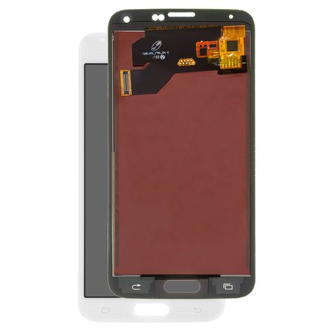 Pantalla LCD puede usarse con Samsung G900 Galaxy S5, blanco, con ajuste de brillo, Best copy, sin marco, Copy, TFT