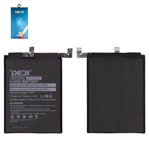 Batería Deji BM5A puede usarse con Xiaomi Redmi Note 11 Pro, Li ion, 3.87 V, 5160 mAh