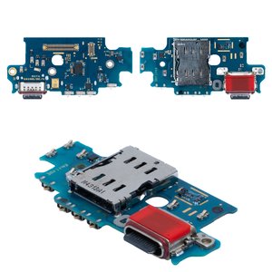 Cable flex puede usarse con Samsung S926 Galaxy S24 Plus, del conector de carga, con micrófono, con conector de SIM, Original PRC , placa del cargador