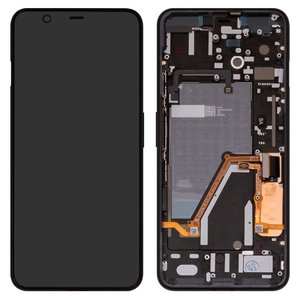 Pantalla LCD puede usarse con Google Pixel 4 XL, negro, con marco, Original PRC 