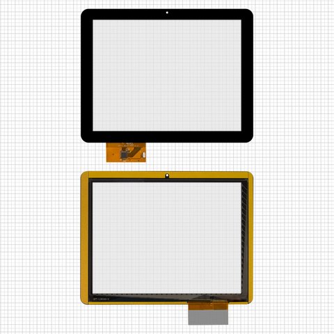 Сенсорный экран для China Tablet PC 9,7"; Freelander PD70; Sysbay S mp99; Broncho Crane A088; Nautilus NEO, черный, 237 мм, 10 pin, 184 мм, емкостный, 9.7", #300 L3816A B00 V1.0 300 L3816A A00 V1