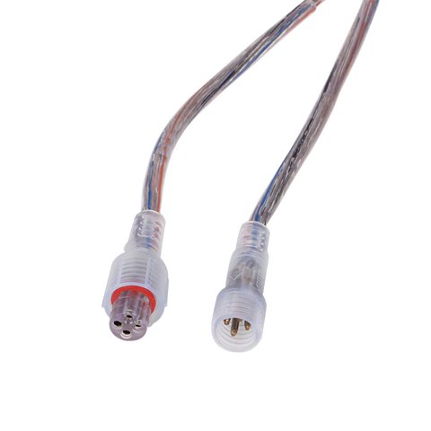 З’єднувальний 4 контактний кабель живлення для світлодіодних стрічок, male+female роз'єм IP65 