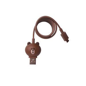 Micro USB 5 контактный кабель для подключения смартфона Line Friends – Brown 