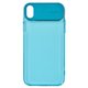 Чохол Baseus для iPhone XR, блакитний, прозорий, зі вставкою із PU шкіри, пластик, PU шкіра, #WIAPIPH61-SS13