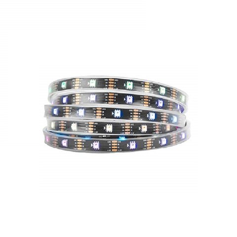 Светодиодная лента RGB SMD5050, WS2815 черная, с управлением, IP67, 12 В, 30 диодов м, 1 м 