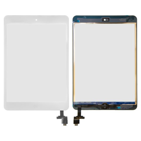 Сенсорний екран для iPad Mini, iPad Mini 2 Retina, з мікросхемою, з кнопкою HOME, білий, AAA