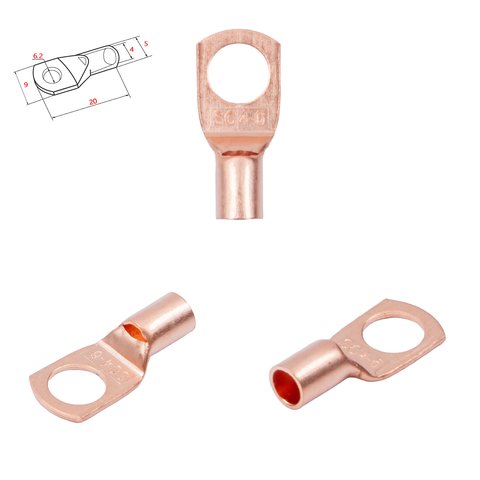 Наконечник SC4 6, 6 мм, кольцевой, медный, 4 мм²