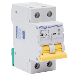 Автоматичний вимикач постійного струму TOMZN TOB1Z 63, 2P, 600 В, 63A, PV