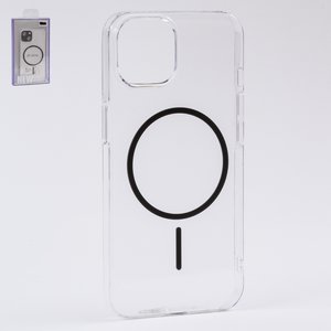 Чехол Fully PC MagSafe для iPhone 14, прозрачный, бесцветный, магнитный, пластик
