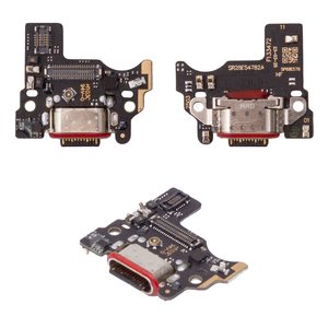 Шлейф для Motorola Edge 60, Edge 60 Fusion, коннектора зарядки, с компонентами, Original PRC , плата зарядки