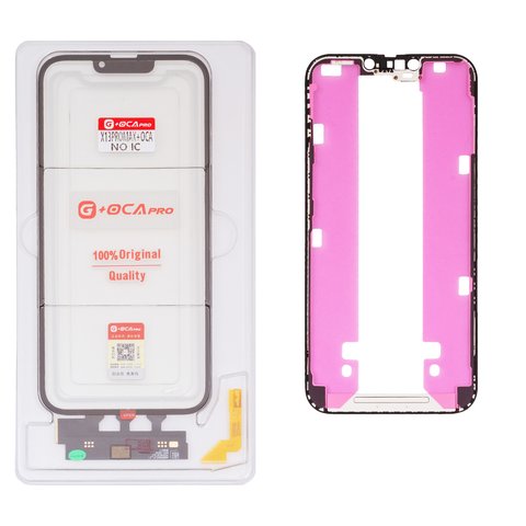 Сенсорный экран G+OCA PRO для iPhone 13 Pro Max, с рамкой, с ОСА пленкой, черный, без микросхемы