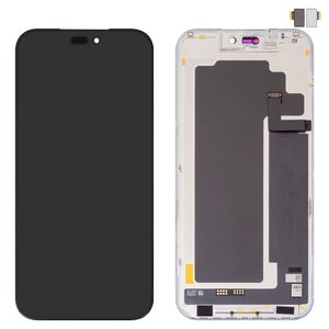 Дисплей для iPhone 17 Pro Max, черный, с рамкой, Box , OLED , GXQC soft, 120Hz